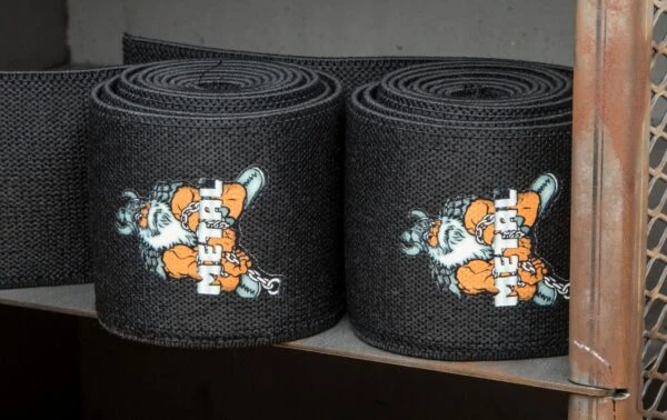 Metal All Black Knee Wraps 3 Metal All Black Knee Wraps